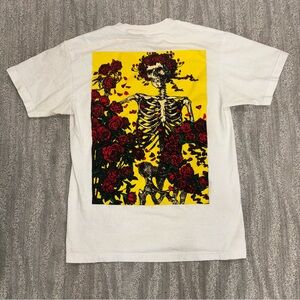 Pleasures X Grateful Dead Men’s White Short Sleeve Graphic T-Shirt Sz M